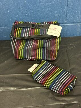 Renewal Striped Cosmetic Bag Set - Multicolor